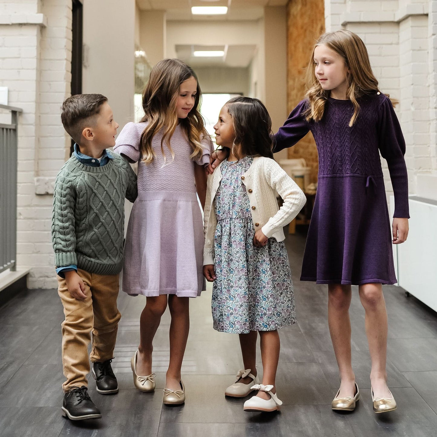 Organic Flutter Sleeve Sweater Dress - Baby