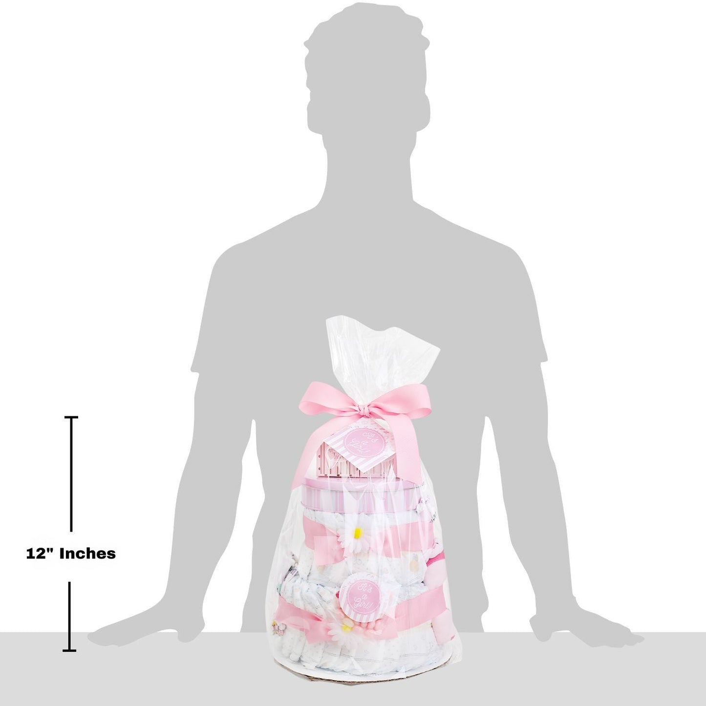 Sweet Baby Girl Diaper Cake Gift