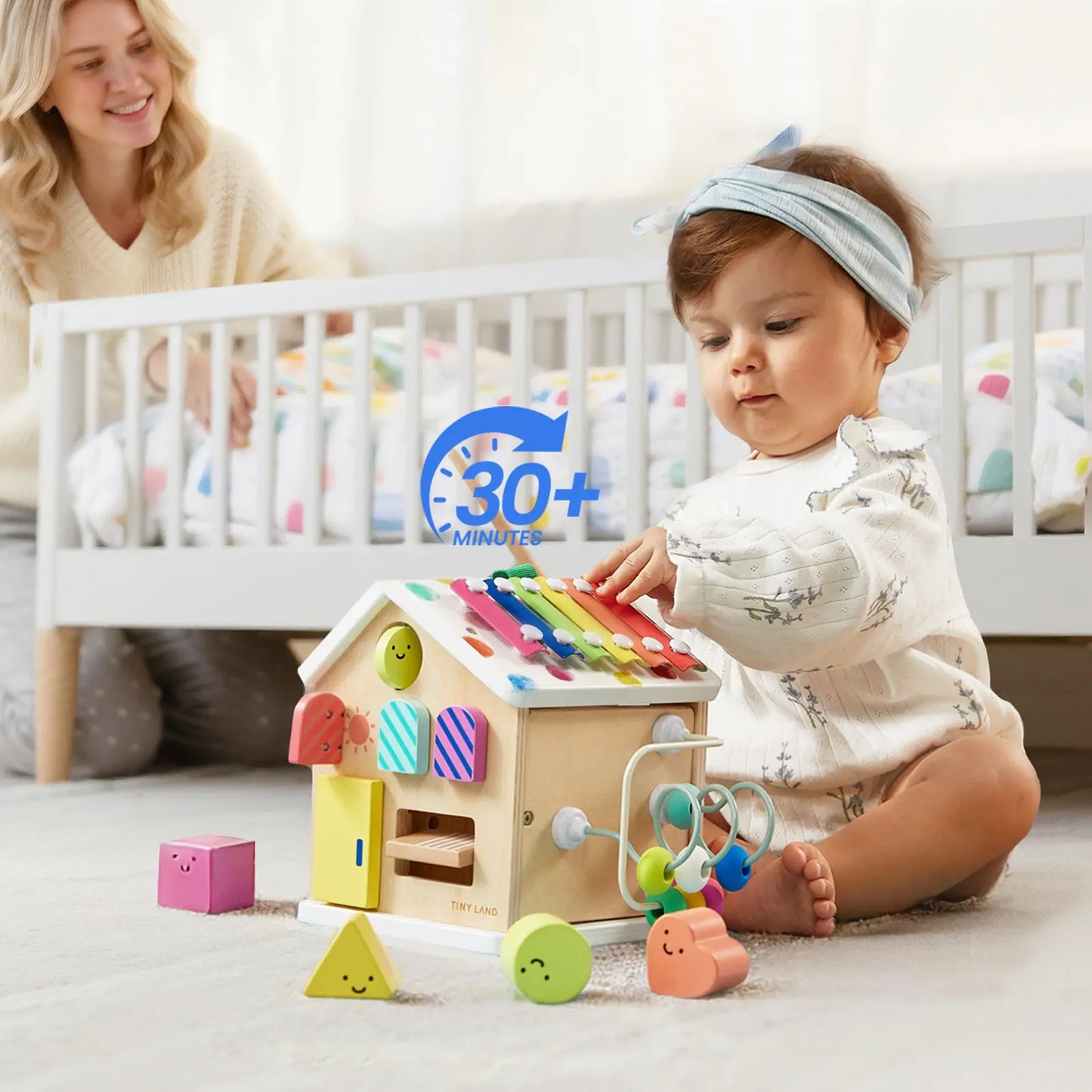 Tiny Land® Cottage Activity Cube - Rainbow