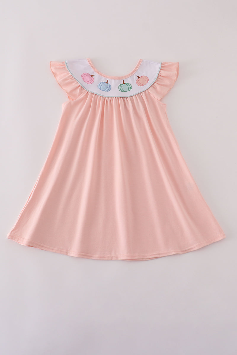 Pink embroidery dress