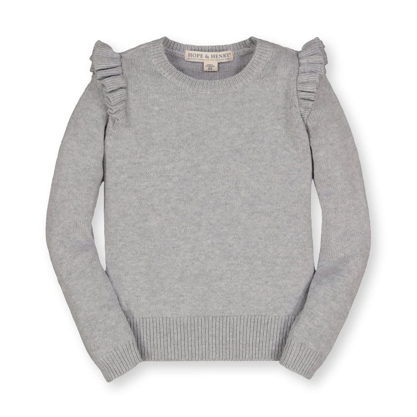 Organic Ruffle Rib Knit Sweater Top - Baby