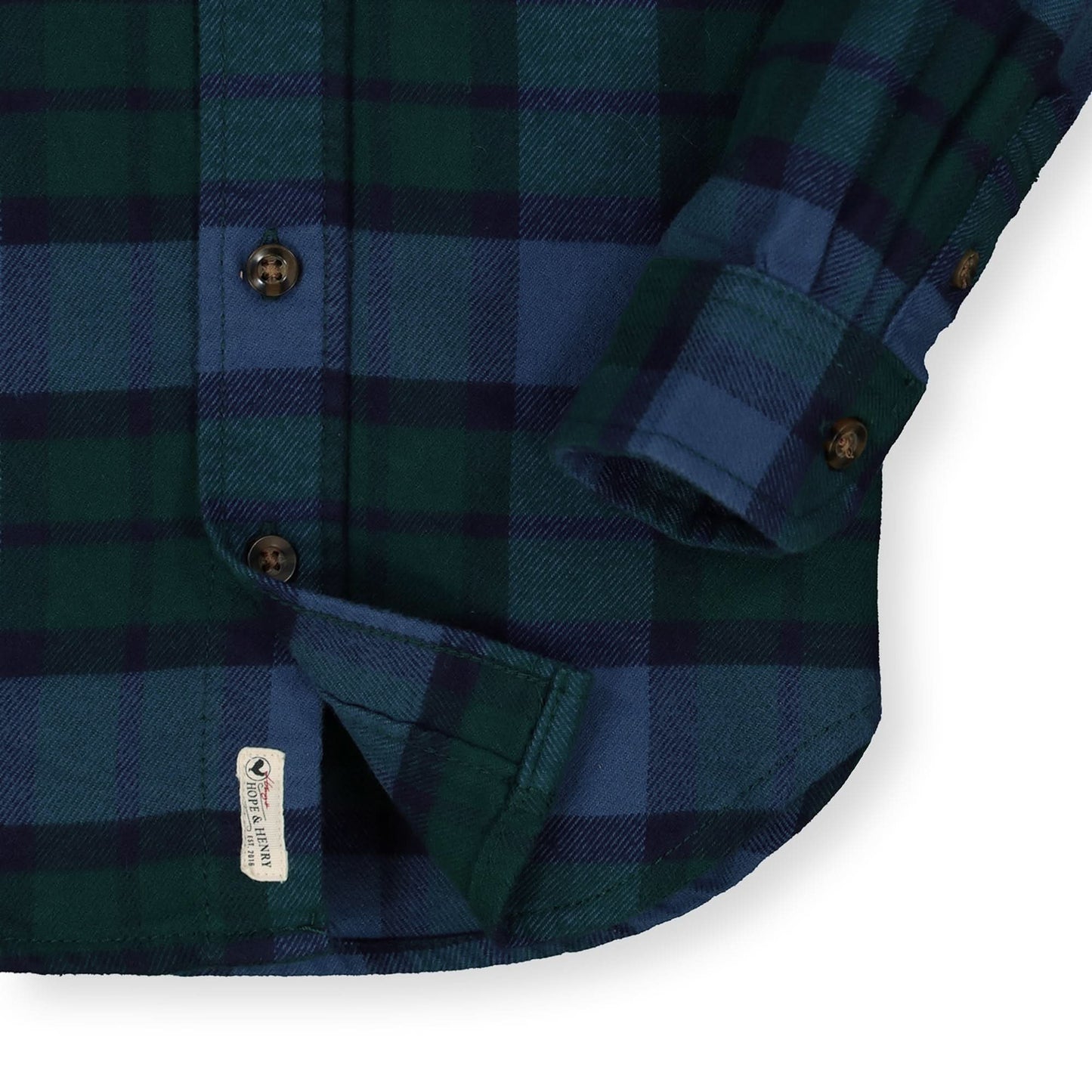 Brushed Flannel Button Down Organic Shirt - Baby