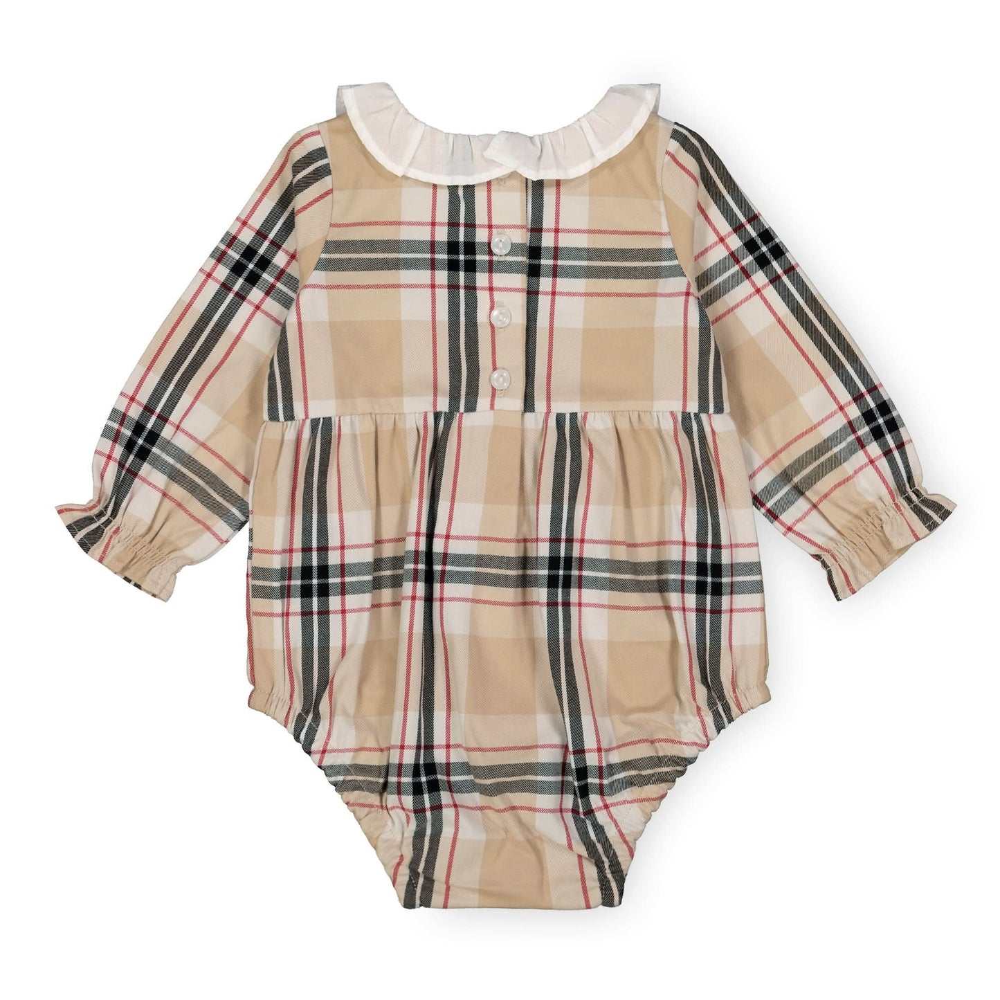 Ruffle Collar Organic Bubble Romper