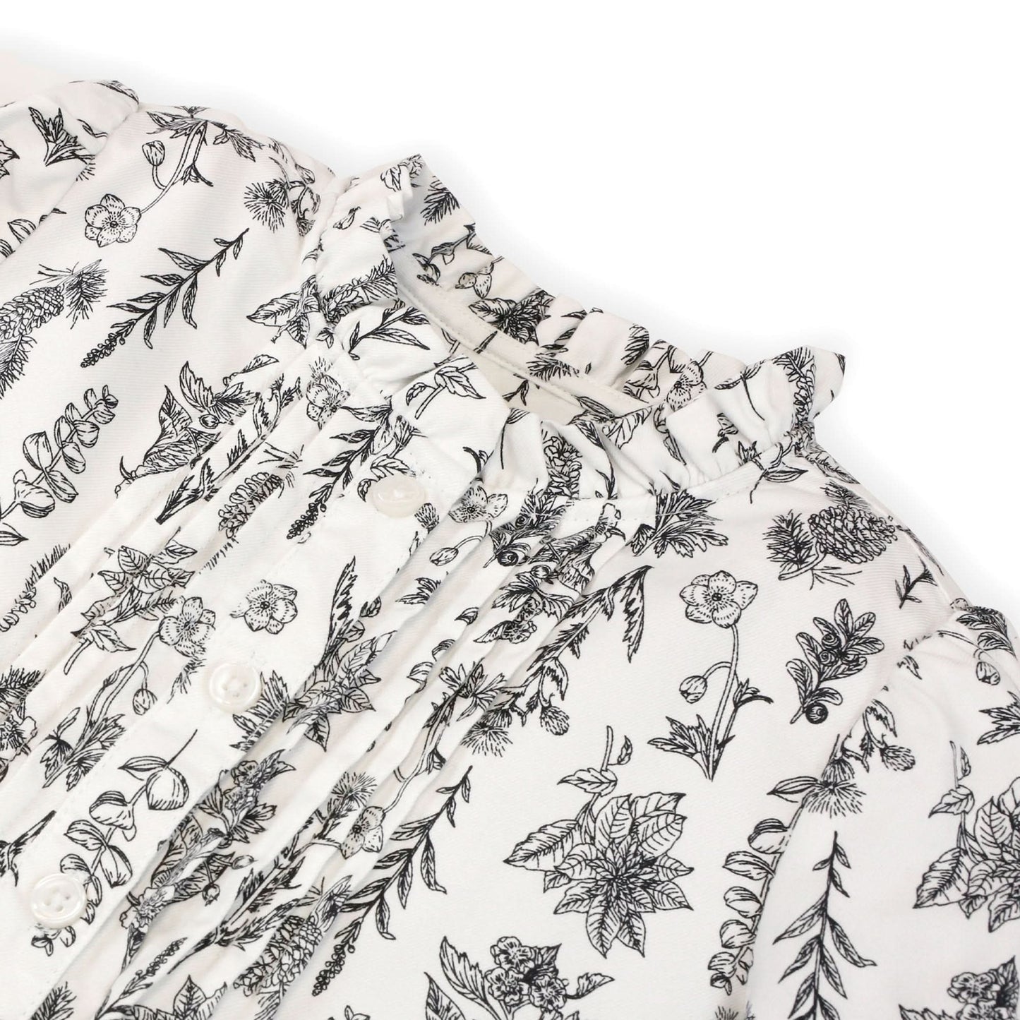 Ruffle Neck Blouse with Pintucks - Baby