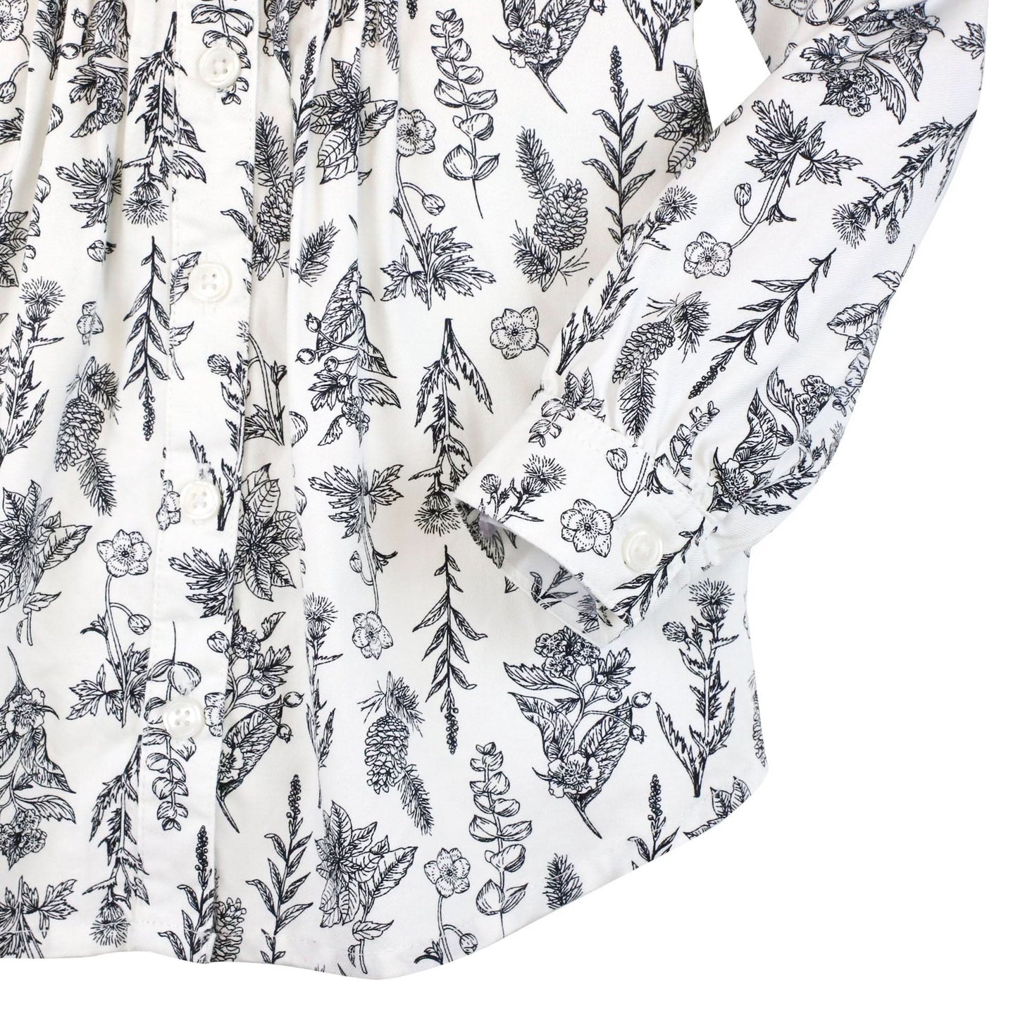 Ruffle Neck Blouse with Pintucks - Baby