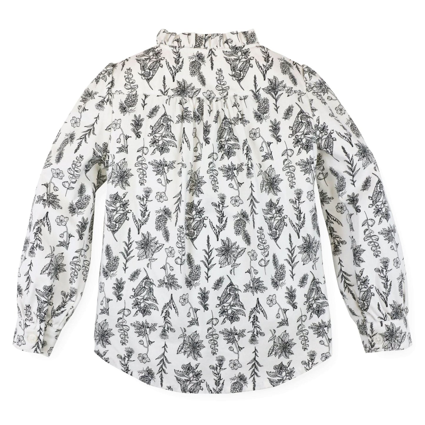 Ruffle Neck Blouse with Pintucks - Baby