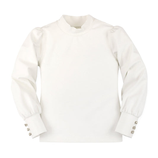 Organic Mock Neck Knit Top