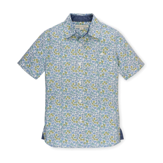 Linen Short Sleeve Button Down Shirt - Baby
