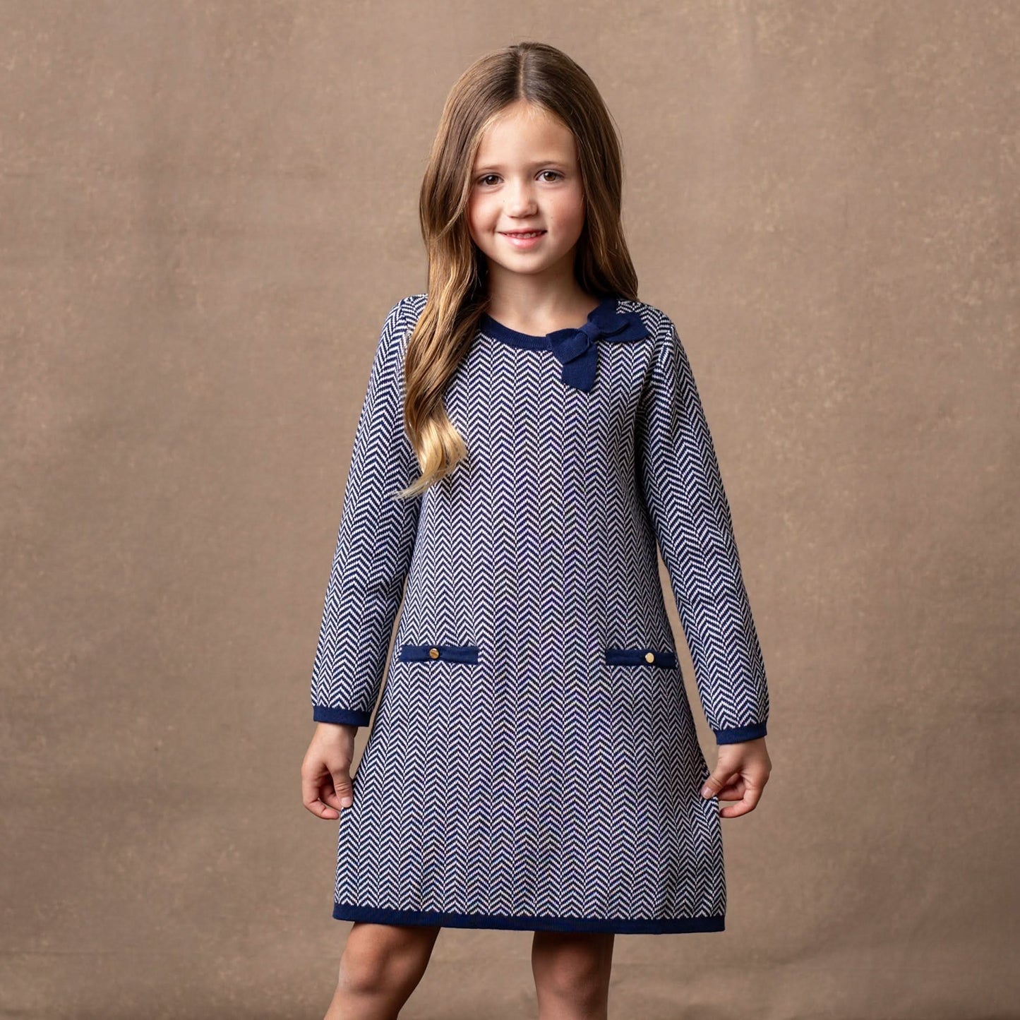Organic Bow Sweater Dress - Baby