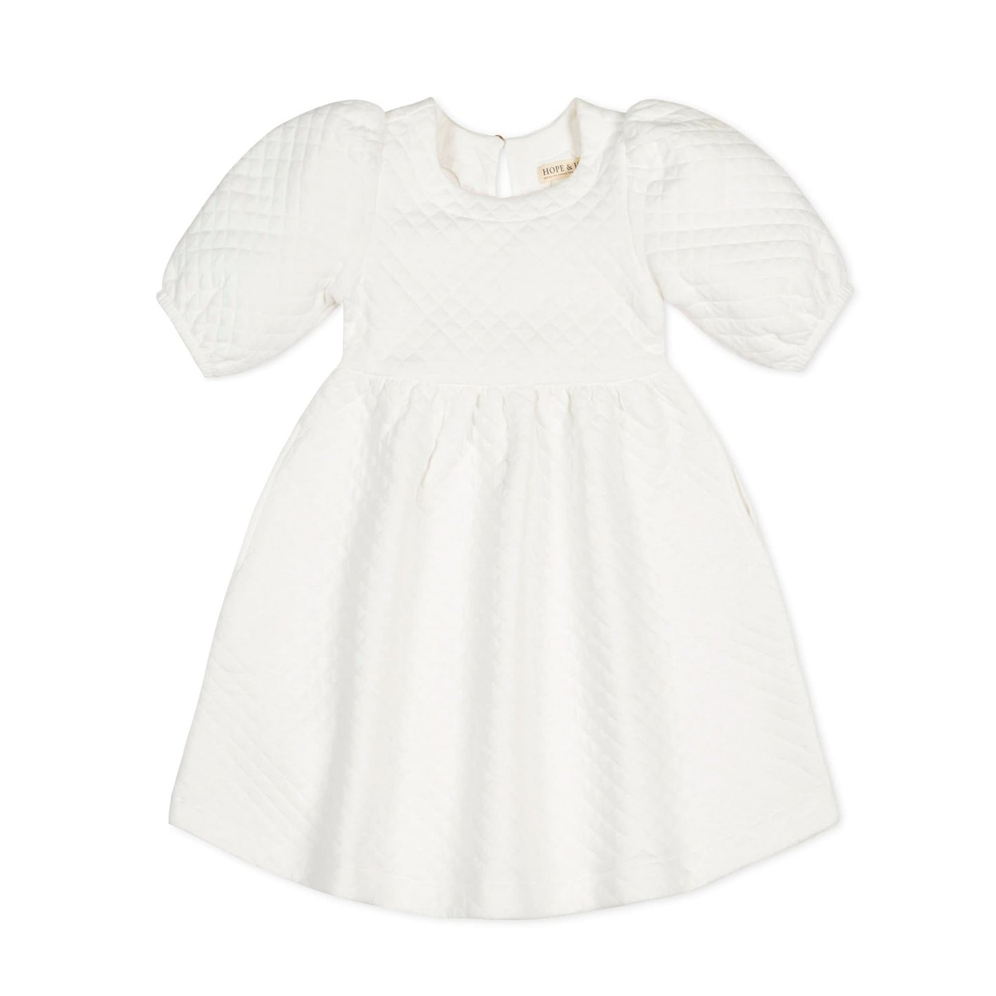 Quilted Puff Sleeve Dress
