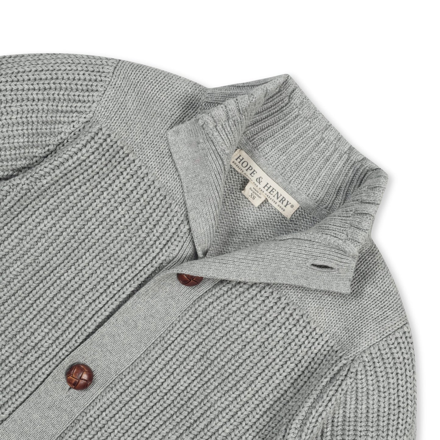 Organic Mock Neck Cardigan