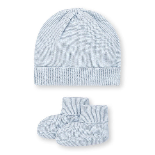 Organic Sweater Beanie and Bootie Set