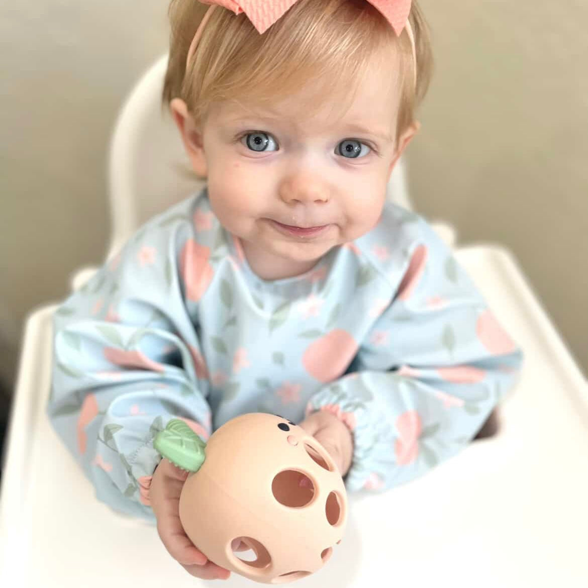 The Grayson Long Sleeve Bib - Peach Blossom