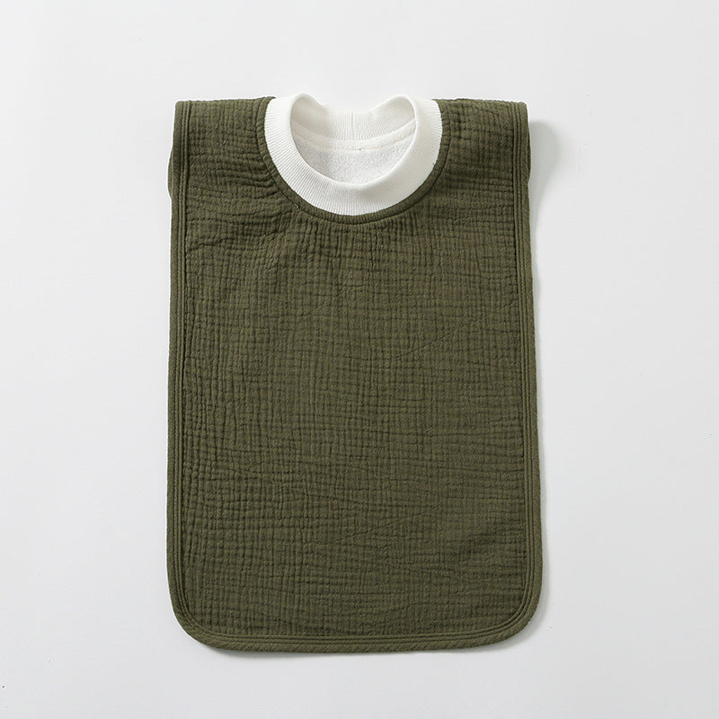 Large Childrens Washcloth Bib That Resists Stains