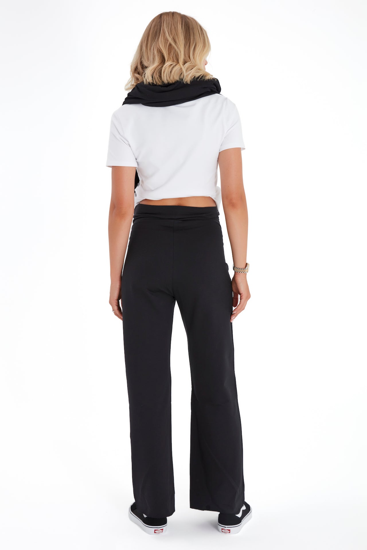 Simply Cool Foldover Waistband Stretch Cotton Maternity Jogger Pants