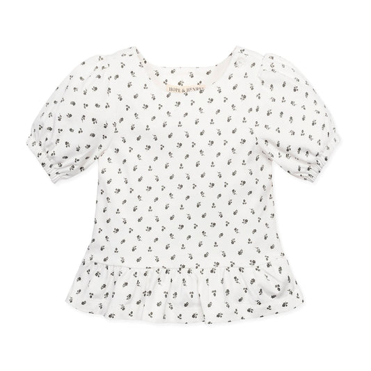 Organic Knit Peplum Top
