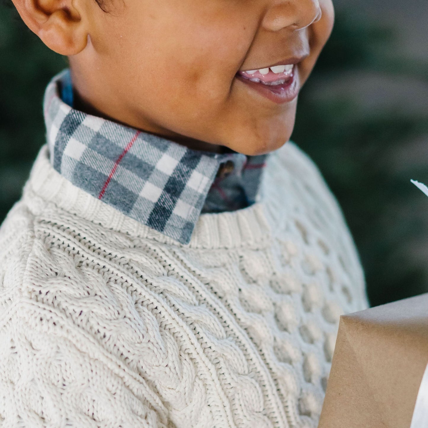 Organic Flannel Shirt with Elbow Patches - Baby