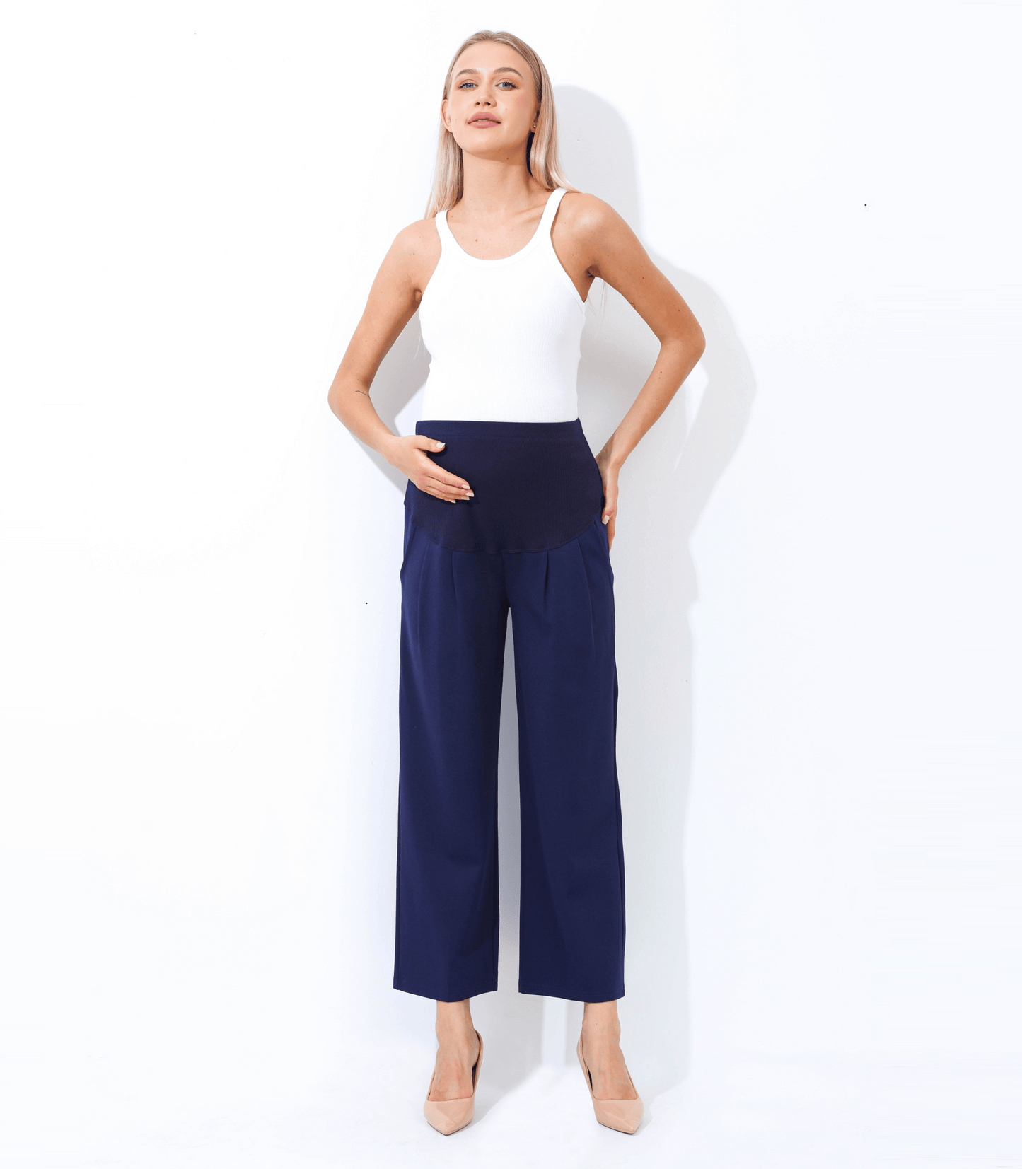The Wide Leg Maternity Ankle Pant