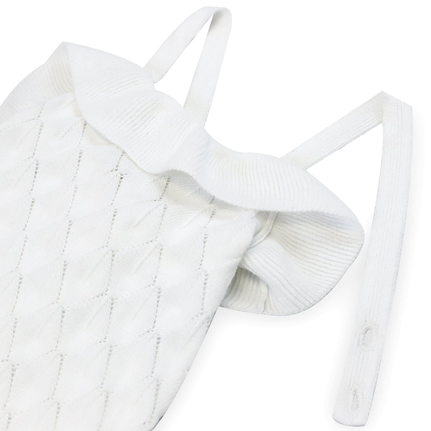 Ruffle Sweater Romper & Jacquard Blanket Gift Set