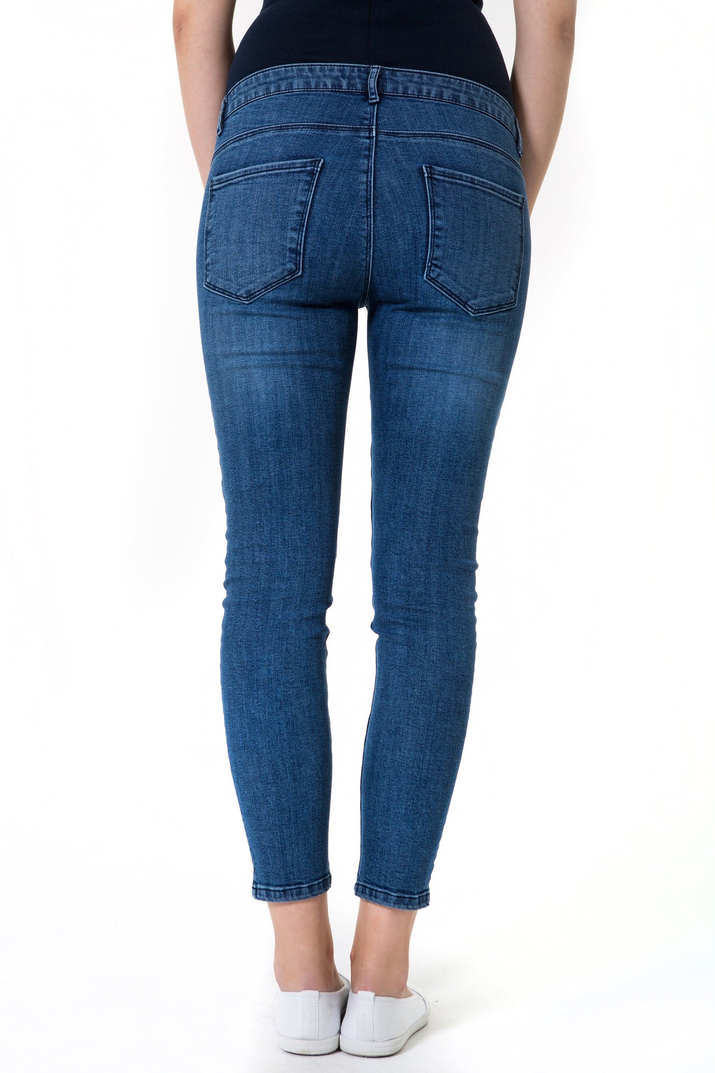Skinny Foldover Waistband Maternity Jeans
