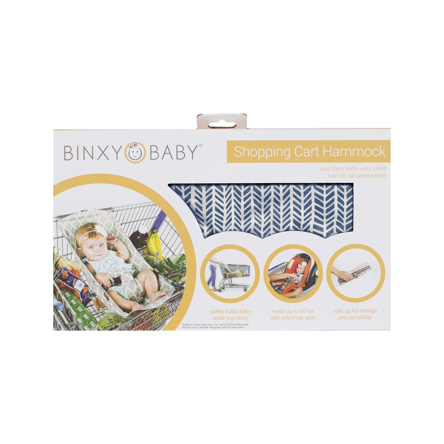 Baby Shopping Cart Hammock | Blue Little Arrow Design