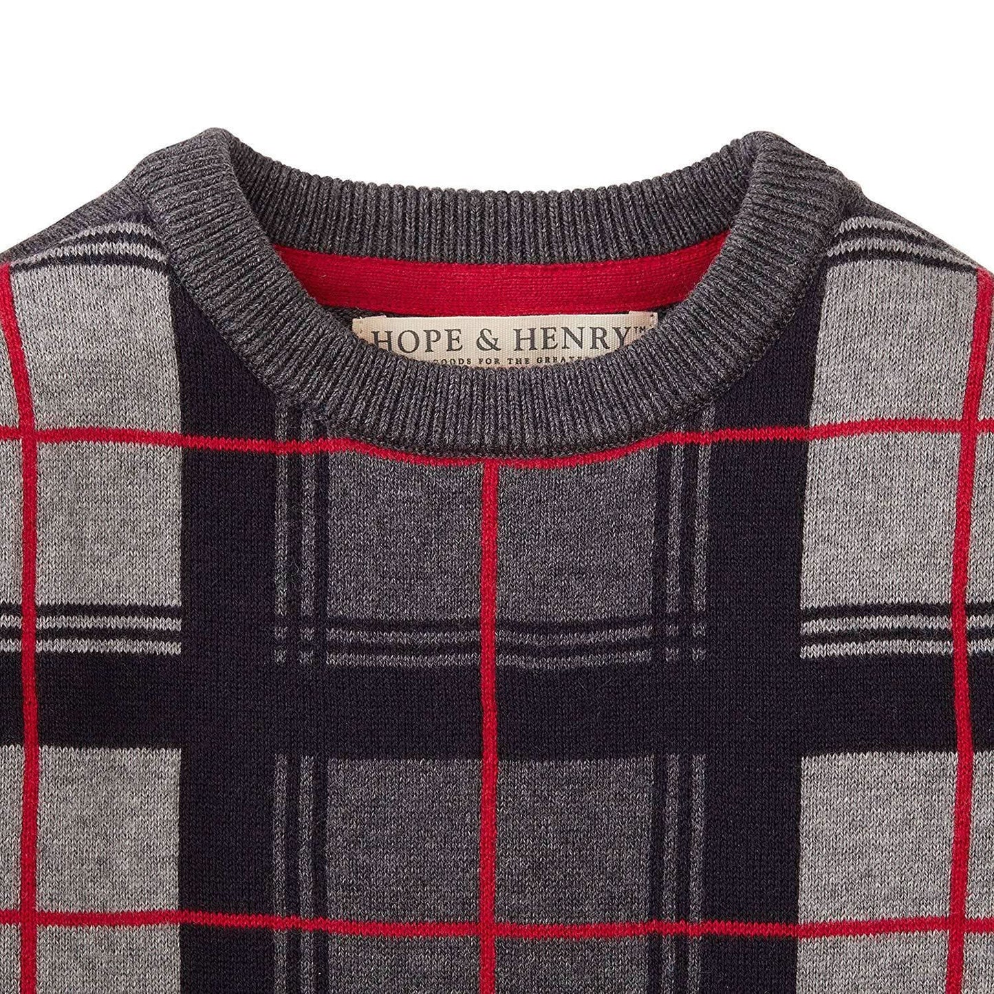 Crewneck Pullover Sweater with Elbow Patches