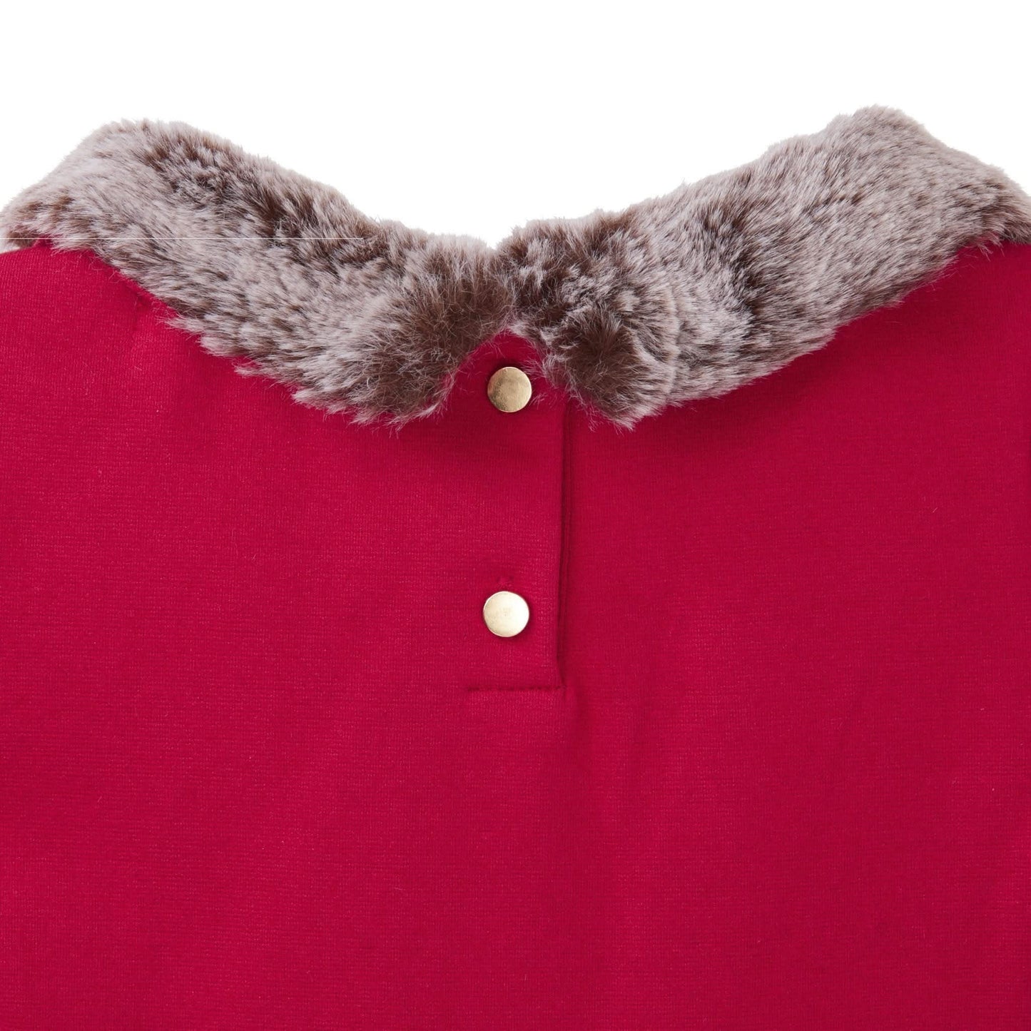 Fit and Flare Ponte Dress with Faux Fur - Baby