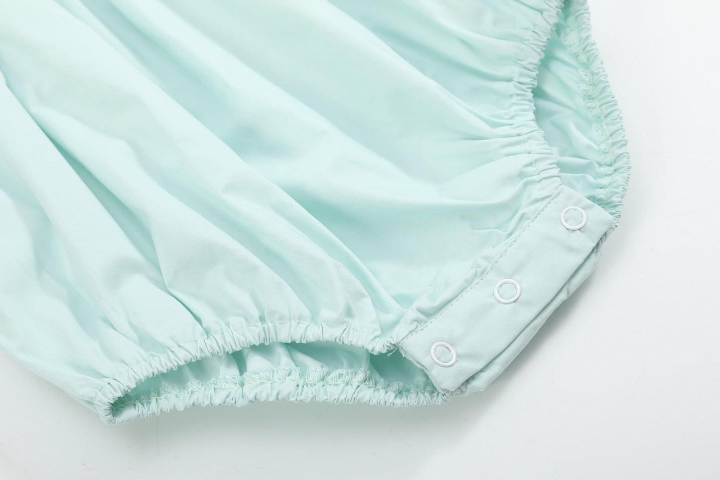 Misty Blue Easter Bunny Smocked Bubble Romper