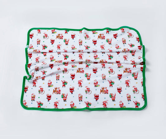Santa Claus is Coming to Town Organic Cotton Christmas Baby Blanket