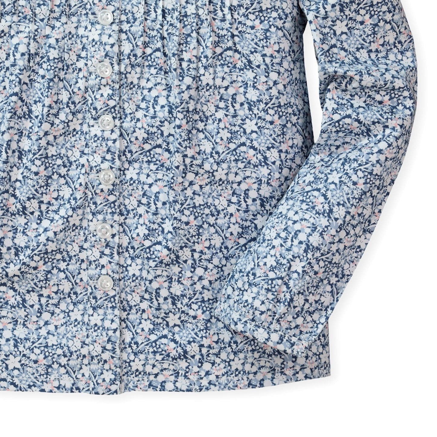 Pleated Button Down Blouse