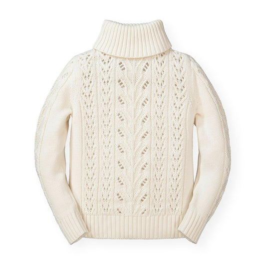 Pointelle Turtleneck Sweater