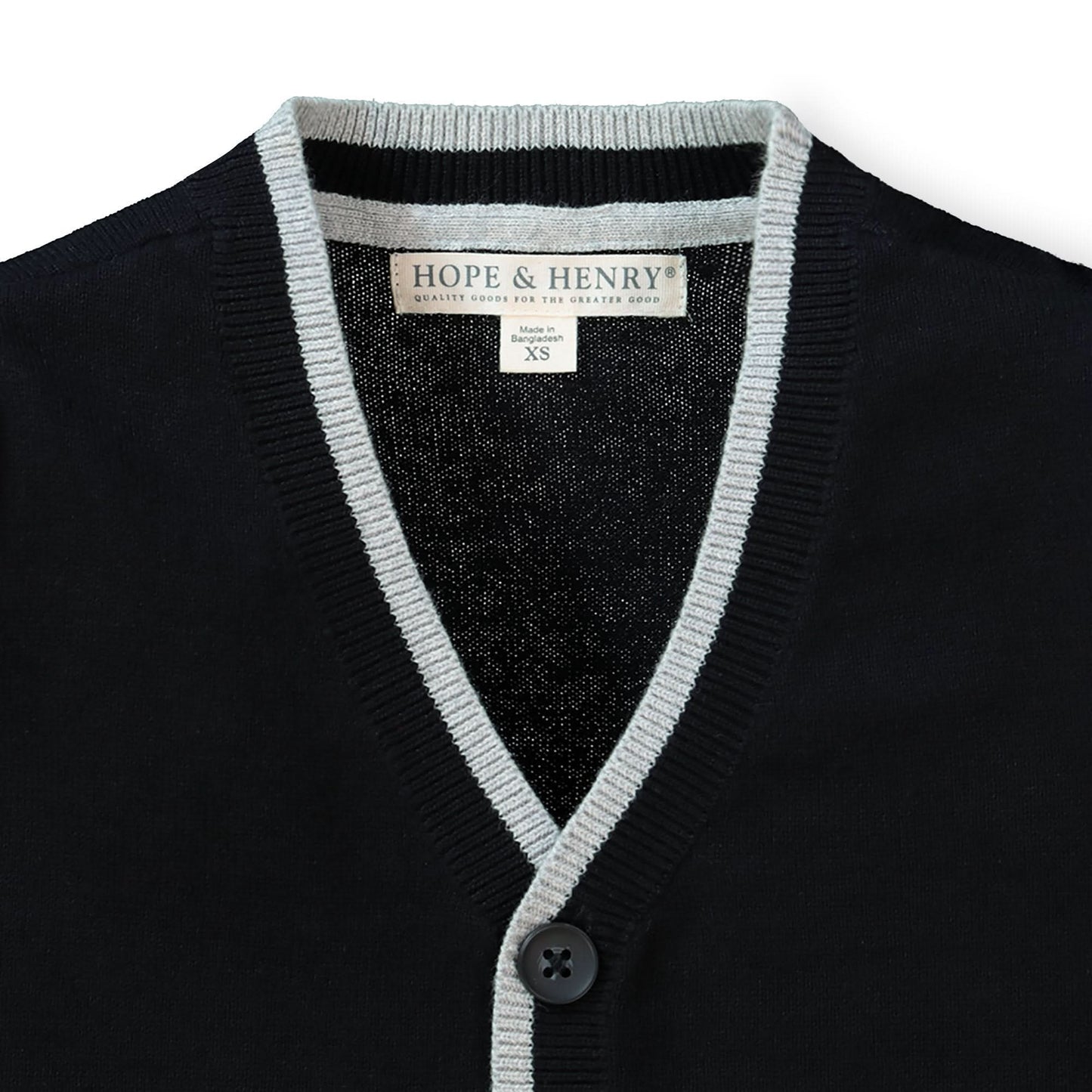 Tipped Cardigan with Elbow Patches