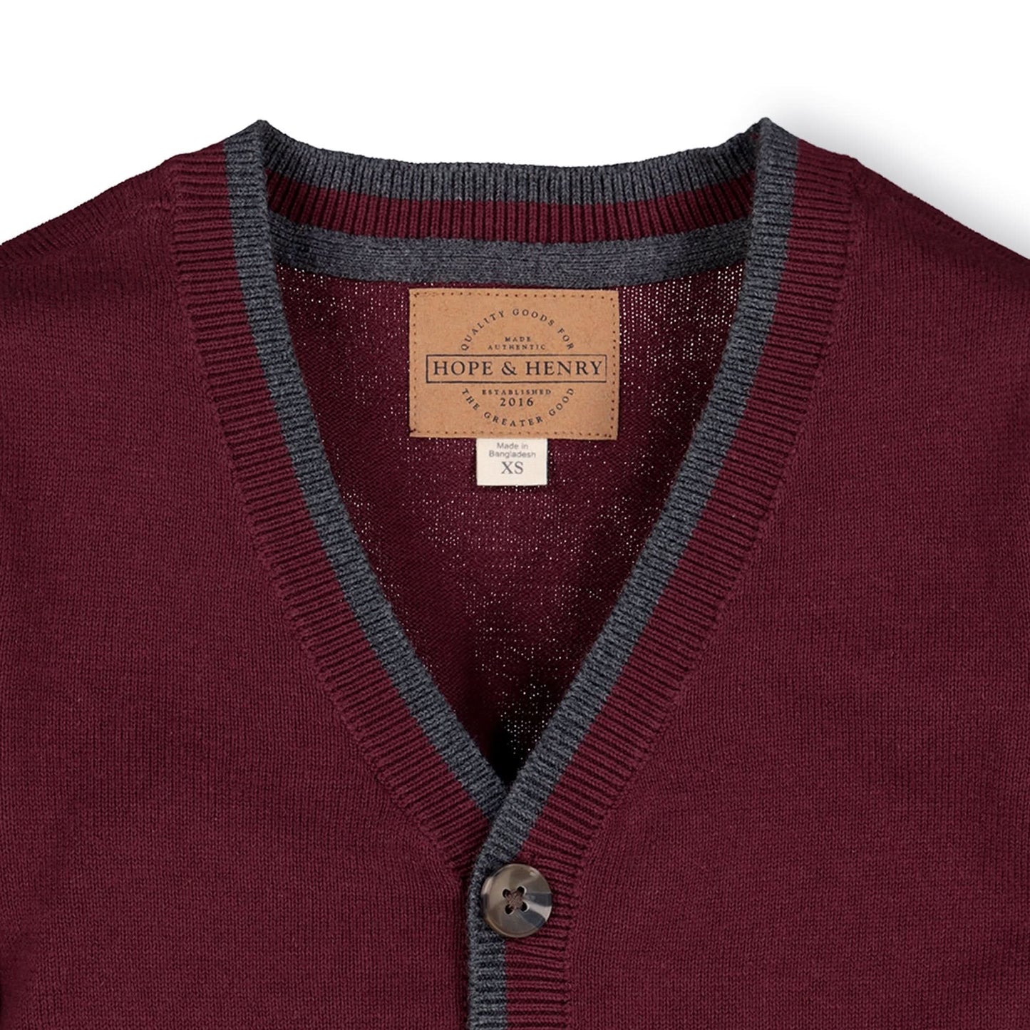 Tipped Cardigan with Elbow Patches