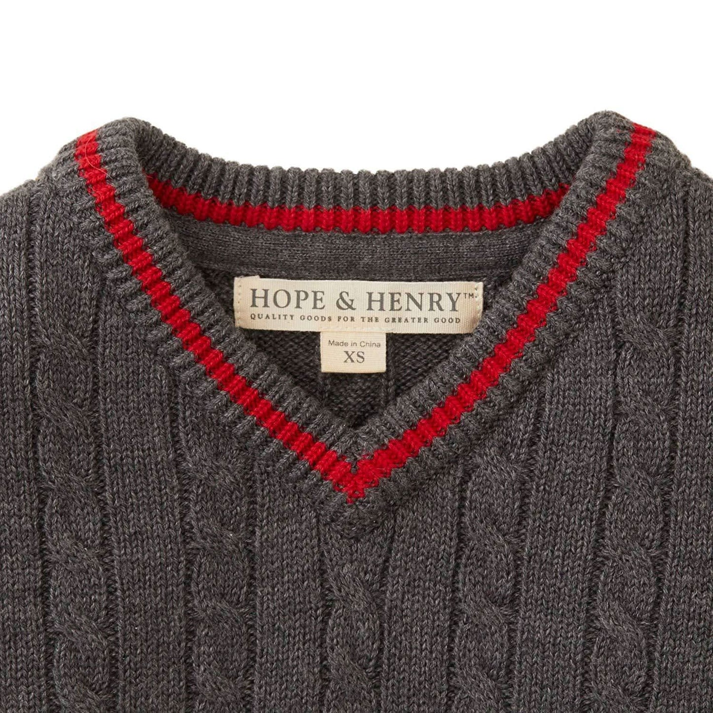 V-Neck Cable Sweater - Baby
