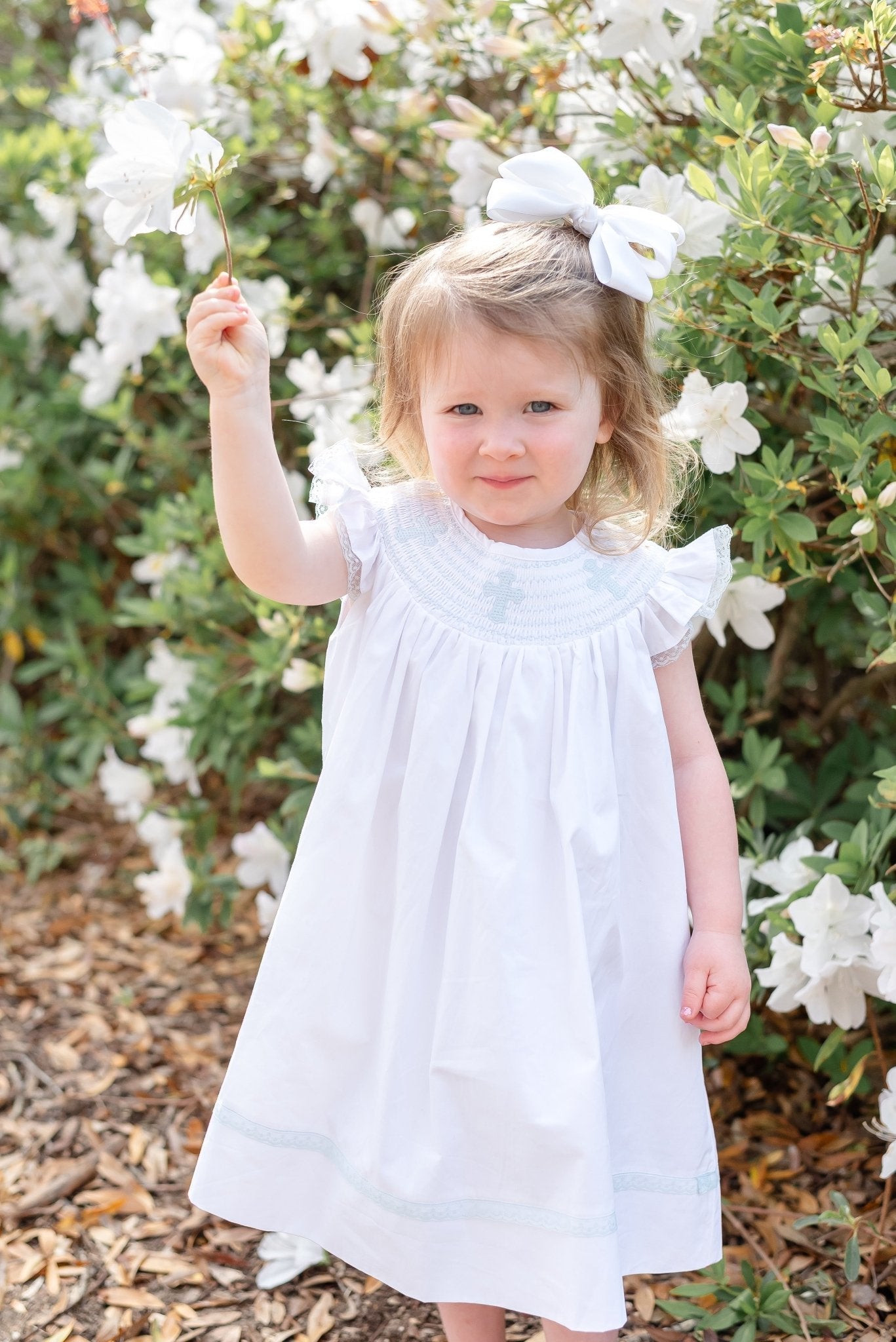 smocked bishop dress Strasburg Children For the best fit Smocked Bishop Dress - Flags